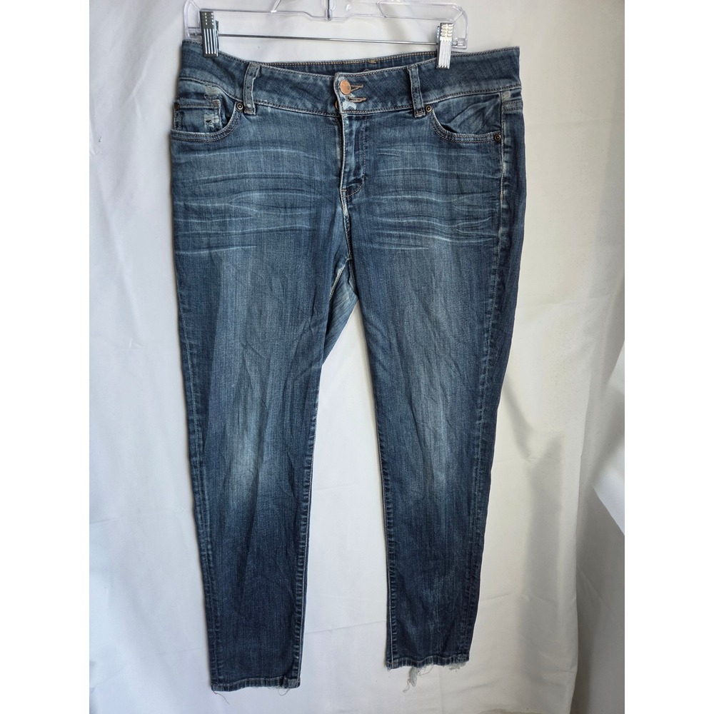 NY&C Soho Boyfriend Jeans Womens Blue Medium Wash Relaxed Mid Rise Tapered